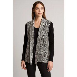 Anthropologie Field Flower Stamped Jacquard Cardigan Aztec Southwestern Size Med